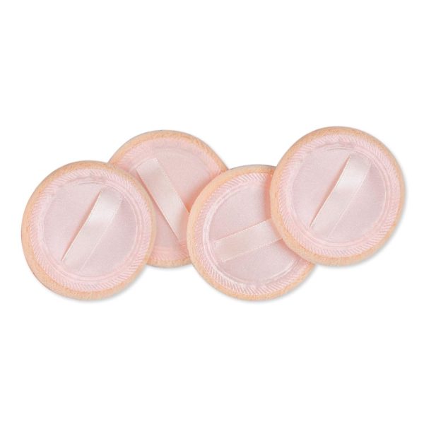 Gleva 4Pcs Washable Powder Puff Soft Face Makeup Sponge, Loose powder Foundation Blending Sponges Set, Beauty Blender, Round Shape Reusable Cosmetic Powder Puff Wet & Dry Tool For Women