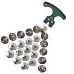 DSC Unisex Adult's Metallic-Fiber Metal Spikes & Spanner for Cricket Shoes, Multicolour - Image 5