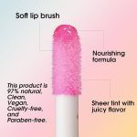Korean Glossy Lip Gloss Oil with Shimmery Tinted Pink | Non-Sticky, Waterproof, Lipstick For Women | Crystal Jelly Transparent Clear lip oil Gloss - Image 7
