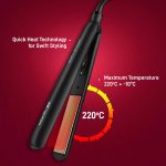 Ikonic Simply Straight Hair Straightener for Women Super Slim Rose Gold 1 inch Plates Compact Design Quick Heat Up Process Auto Controlled Heat Setting Suitable for all Hair Type, Black - Image 4