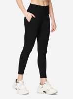 VSTAR PL02 Women Ankle Length Stretchable Slim Fit Leggings with Secured Side Pocket | Moisture-Wicking | Soft Waistband & Cotton-Elastane Fabric - Image 2