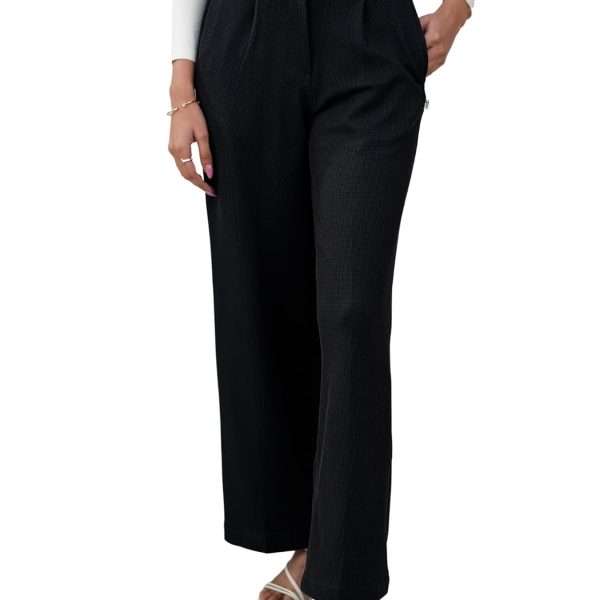 GRECIILOOKS High Waist Cotton Trousers for Women – Flared Parachute Pants with Side Pockets | Casual Travel Cargo Pants (Available in Plus Size and Combo Pack of 2)