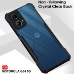 TheGiftKart Shockproof Crystal Clear Back Cover Case for Motorola Moto G34 / G45 5G | 360 Degree Protection | Protective Design | Transparent Back Cover for Moto G34 / G45 5G (PC & TPU, Black Bumper) - Image 2