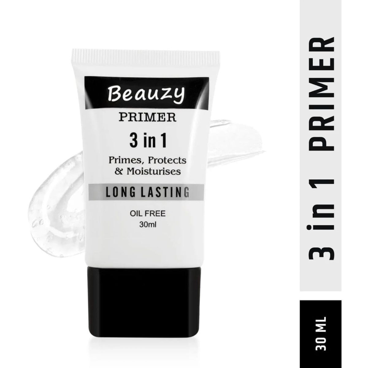 Primer 3 in 1 for Face Makeup | Hydrating, Lightweight & Long- Lasting | All Skin Types | Oil-Free | Minimises Pores | Toxic & Cruelty Free | 30ml - Image 2
