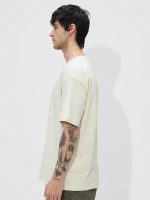 The Souled Store Looney Tunes: Bugs Ball Men and Boys Short Sleeves Round Neck White Graphic Printed Cotton Oversized T-Shirts - Image 3
