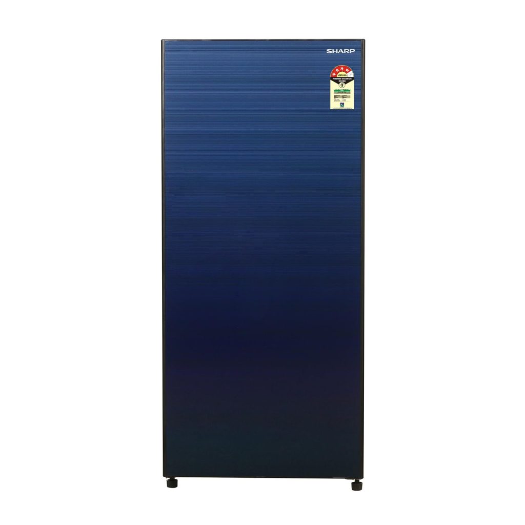 SHARP 193 L Direct Cool Single Door 4 Star Refrigerator |Japan 7 Shield Protection|Mirror Glass Finish|(Blue, SJ-G19ST-BL)