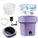 SeMi AuToMaTiC FoLdInG 9L SmAlL MiNi WaShInG MaChInE WiTh DrYeR DeEp CLeAnInG FoR UnDeRwEaR WaShINg MaChInE SeMi AuToMaTiC A11 - Image 2