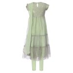 BIBA Girls Round Neck Sequined Churidar Suit - Image 2