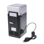 THE STYLE SUTRA Universal 5V Car Mini Fridge Warmer and Cooler Dual Auto USB Refrigerator Freezer Office Black