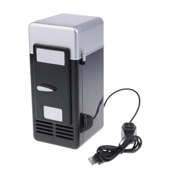 THE STYLE SUTRA Universal 5V Car Mini Fridge Warmer and Cooler Dual Auto USB Refrigerator Freezer Office Black
