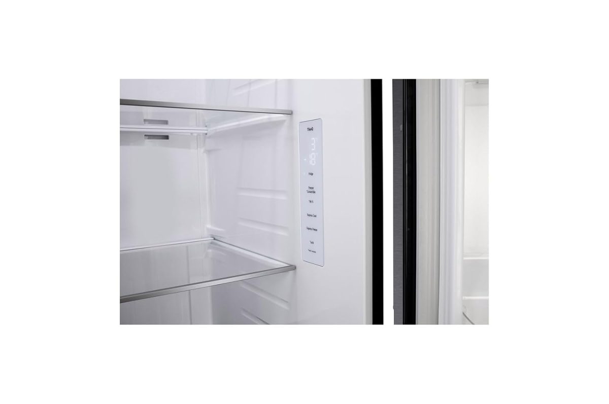 LG 630 L, 3 Star, Frost-Free, Double Door, Door Cooling+, Hygiene Fresh+, Smart Inverter, Wi-Fi Convertible Side By Side Refrigerator with AI ThinQ (GL-L257CMC3, Matt Black, Ice & Water Dispenser) - Image 9