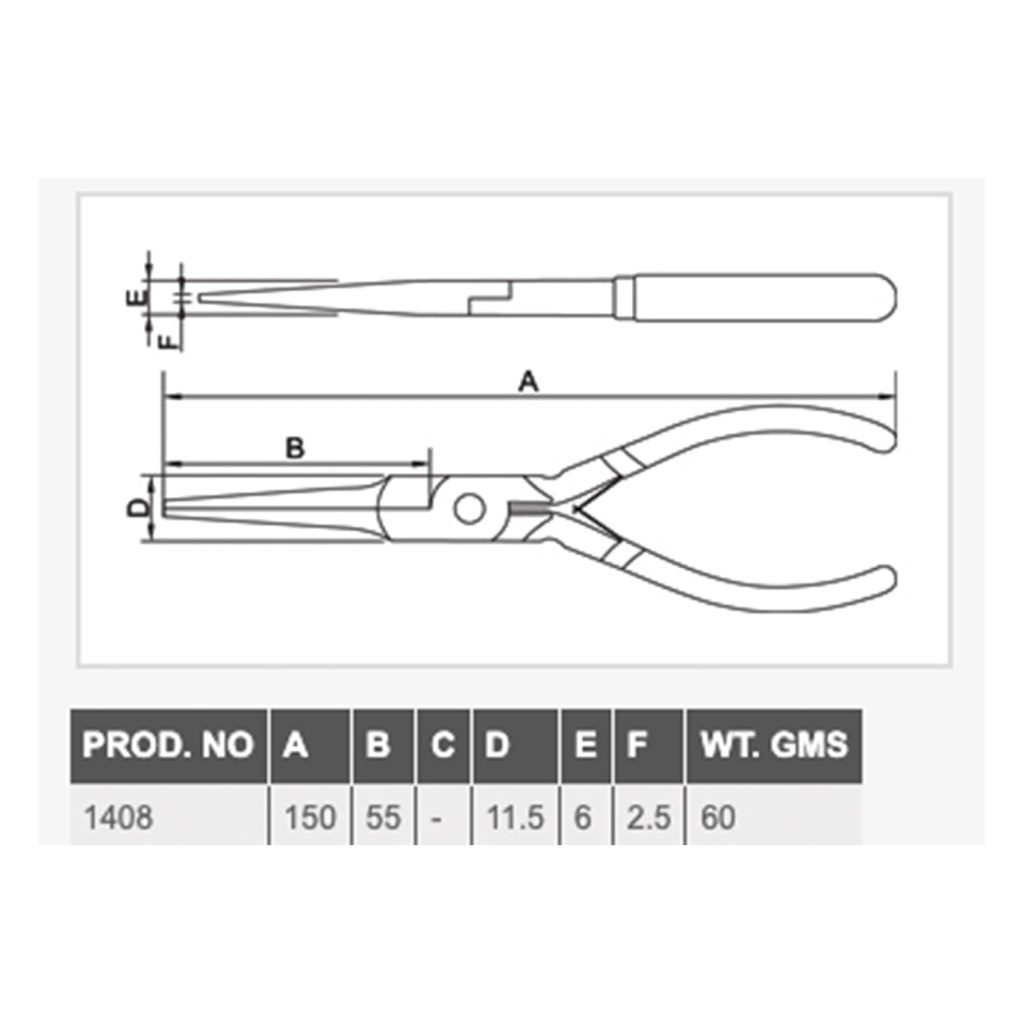 Taparia 1408 Long Needle Nose Mini Plier (Silver,Brown)