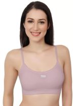 SIZZERS Women's Cotton Wire-Free Full Coverage Lightly Padded Sports Bra - Comfortable & Supportive Everyday Wear - Pack of 3 (Size- 28 to 32, Multicolor Black Pink Grey) - Image 4