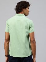 Majestic Man Men Slim Fit Pure Cotton Solid Half Sleeve Casual Shirt - Image 4