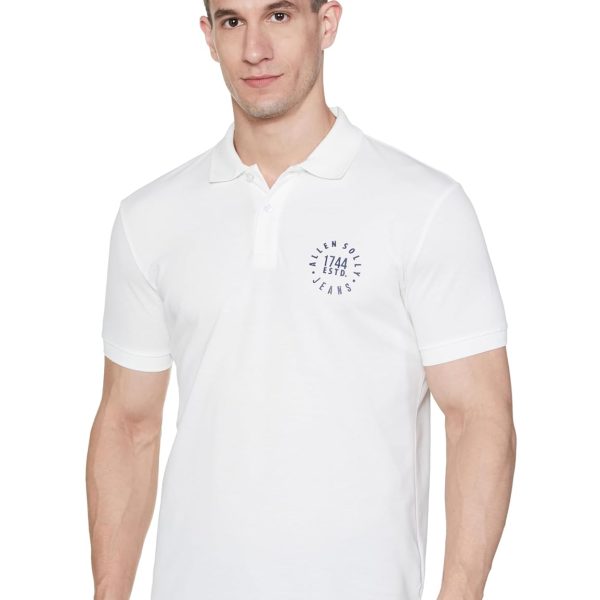 Allen Solly Men's Regular fit 100% Cotton Single Jersey Polo