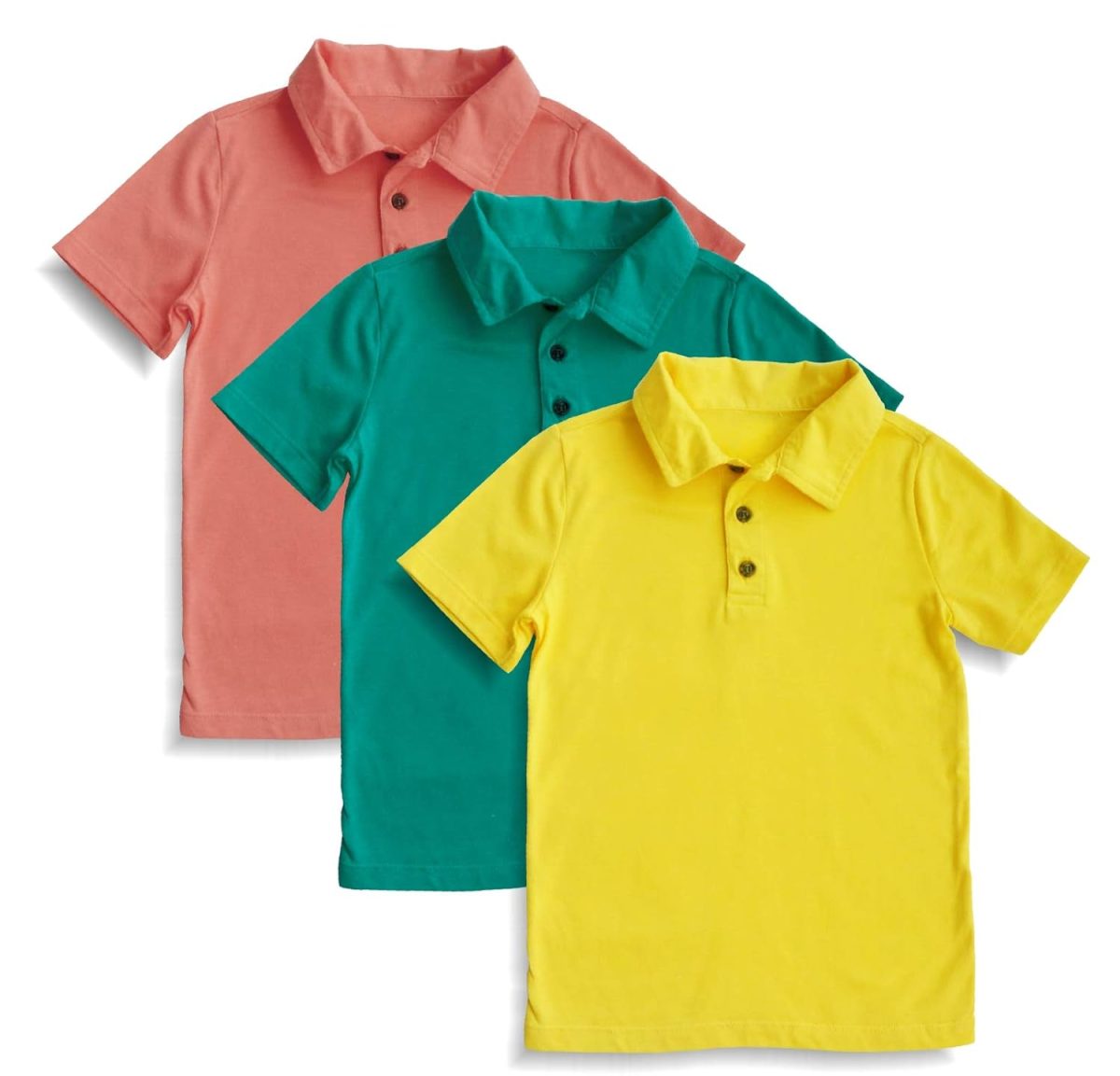 minicult Cotton T-Shirts with Collar in Solid Colors(Pack of 3)(Assorted/Mixed Colors in a Pack) - Image 4