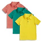 minicult Cotton T-Shirts with Collar in Solid Colors(Pack of 3)(Assorted/Mixed Colors in a Pack) - Image 4