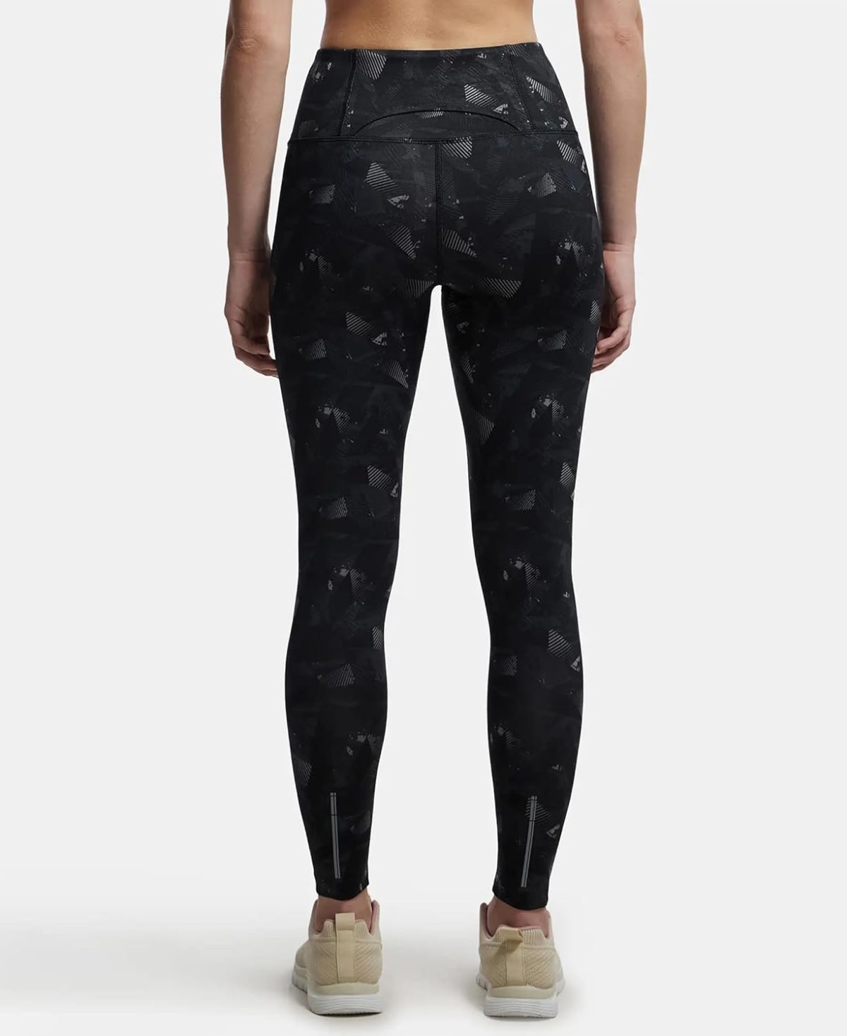 Jockey MW68 Women's Microfiber Elastane Active Wear Stretch Performance High Rise 7/8th Leggings with Back Waistband Pocket and Stay Dry Technology - Image 3