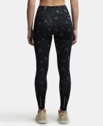 Jockey MW68 Women's Microfiber Elastane Active Wear Stretch Performance High Rise 7/8th Leggings with Back Waistband Pocket and Stay Dry Technology - Image 3