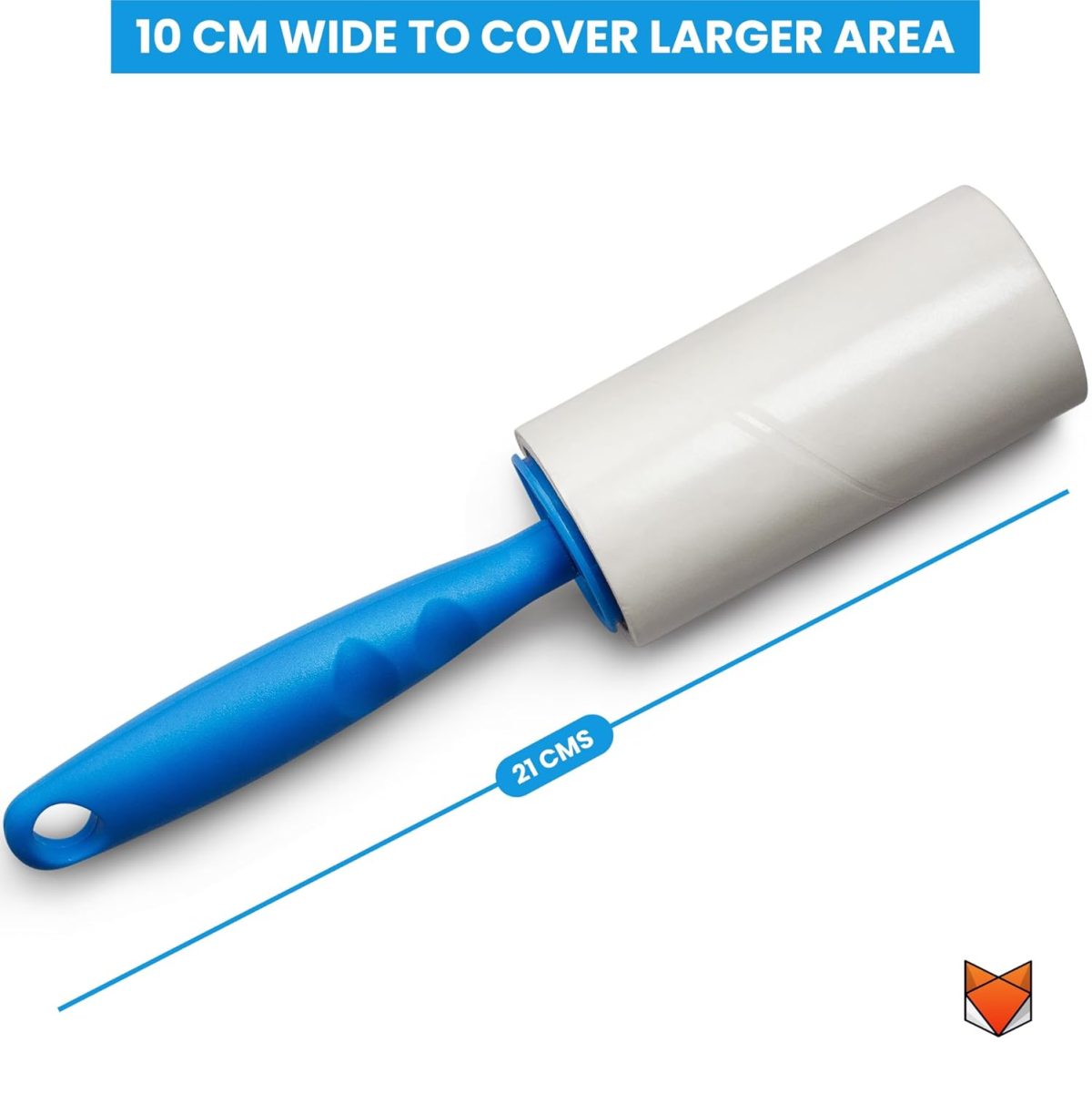 Wooflix Lint Remover with Handle, Protective Cover, and 2 Refills (120 Sheets) - Sticky Roller Brush for Clothes, Furniture, Carpet, Pet Fur, Dust, and Dirt - Image 7