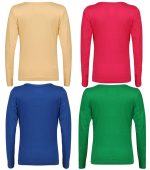 SINI MINI Sinimini Girls Full Sleeve Cotton Round Neck Tshirt with bio wash (Pack of 4). - Image 2