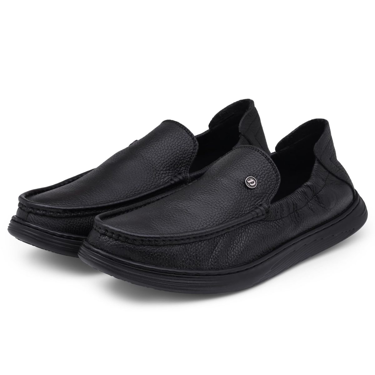 DOCTOR EXTRA SOFT Classic Genuine Leather Formal Shoes for Men with Memory Foam Cushion| Ultra Lightweight & Comfortable|Stylish & Flexible|Parties,Occasions,Office,Wedding,Casual|Black Slip On D-805 - Image 5