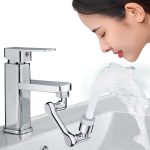 IONIX Faucet Extender Universal 1080° Swivel Robotic Arm Swivel Extension Faucet Aerator, ABS plastic Chrome Finish body