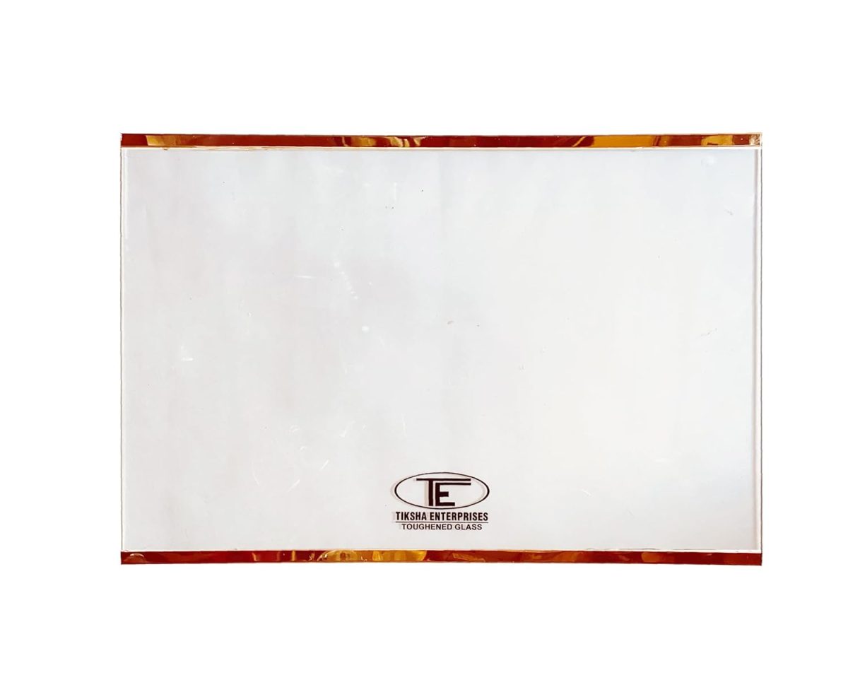 TIKSHA ENTERPRISES (490=495) 370 MM TOUGHENED Glass with Rose Gold Bidding Compatible for HAIER Double Door.