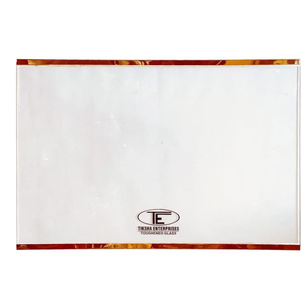 TIKSHA ENTERPRISES (490=495) 370 MM TOUGHENED Glass with Rose Gold Bidding Compatible for HAIER Double Door.