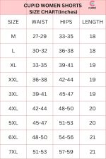 CUPID Plain Comfortable Plus Size Barmunda/Shorts for Sports, Yoga, Daily Use Gym, Night Wear, Casual Wear for Girls - Image 3