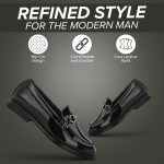 STANPHORD Mens Ascent Formal Shoes |Patent Faux Leather Office Wear Slip-on Shoes | Shinny & Glossy | Buckle Design | Comfortable |Perfect for Formal Wear, Business Casual, and Parties - Image 3
