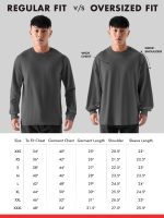 The Souled Store Naruto Shippuden: Men and Boys Round Neck Colour Block Cotton Oversized Full Sleeve T-Shirts - Image 6