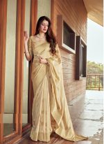 SGF11 Women's Kanjivaram Pure Soft Silk Saree For Women Pure Golden Zari With Blouse Piece - Image 3