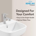 Benelave by Hindware Volga Pillar Tap for Bathroom, Brass with Chrome Finish | 7-Year Manufacturer Warranty - Image 2