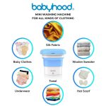 Babyhood Foldable Washing Machine Mini Washer High Capacity with Modes Deep Cleaning for Under Garments and Baby Clothes, Small Foldable Washing Machine - Image 8