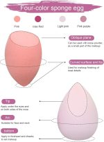 Feelhigh Makeup Sponge Case Blender Beauty Foundation Holder Blending Sponge Egg Set Makeup Sponge Wet And Dry Storage Box Egg Sponge Organizer Stocking Stuffers Gift for Women - Image 2