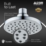 ALTON SHR20520 ABS 4-INCH Rain Flow Overhead Shower Without Arm | Shower Head | Bathroom Shower, Chrome Finish - Image 4