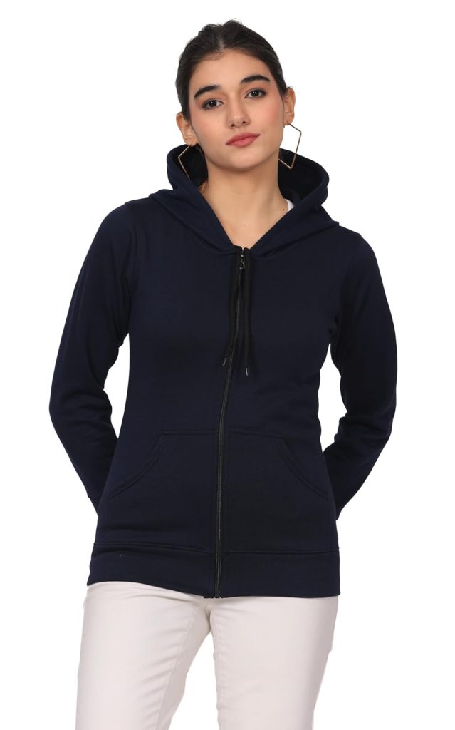 MARVKIT Women's Fleece Zipper Hoodie Jacket � Warmth, Style, and Comfort