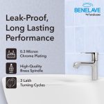 Benelave by Hindware Volga Pillar Tap for Bathroom, Brass with Chrome Finish | 7-Year Manufacturer Warranty - Image 3