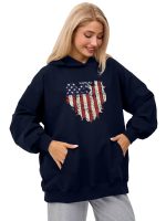 LEOTUDE Women's Loopknit Hooded Neck Sweatshirt - Image 2