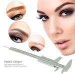 WildCard India 1pc Plastic Caliper Eyebrow Measuring Ruler Double Scale Sliding Gauge Ruler for Eyebrow Permanent Makeup - Image 2