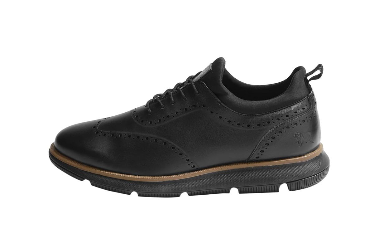 Neeman's Crossover Brogues for Men | Faux Leather (PU) on Mesh Base | Comfortable Semi-Casual Oxfords - Image 2