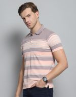 Monte Carlo Men's Regular Fit Polo T-Shirt | Half Sleeve | Striped Collared Tee | Casual Everyday Wear | Stylish & Comfortable T-Shirt for Men - Image 2