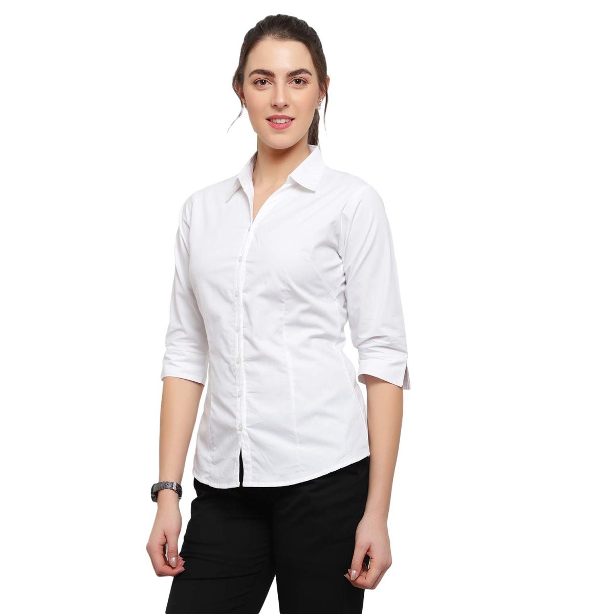 Blue Ronin Women 3/4 Sleeve Stylish Western Official Formal Shirts Regular fit Shirts for Women - Image 6