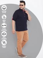 Bigbanana Plus Size Men's Regular Fit Solid Henley Tshirt - Image 2