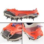 UDee Ice Cleat 10 Spikes Crampons,True Stainless Steel Spikes and Durable Silicone, Crampons for Hiking On Ice & Snow Ground,Mountian. - Image 2