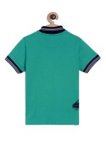 L'Adore Boy's Green Plain Polo Short Sleeve T-Shirt - Image 3