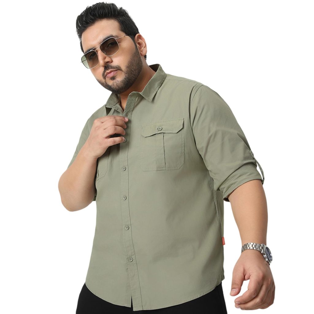 Urbano Plus Men's Cotton Full Sleeve Regular Fit Casual Solid Shirt