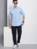 The Indian Garage Co Men's Cotton Regular Fit Checkered Full Sleeves Cutaway Collar Casual Shirt - Image 6
