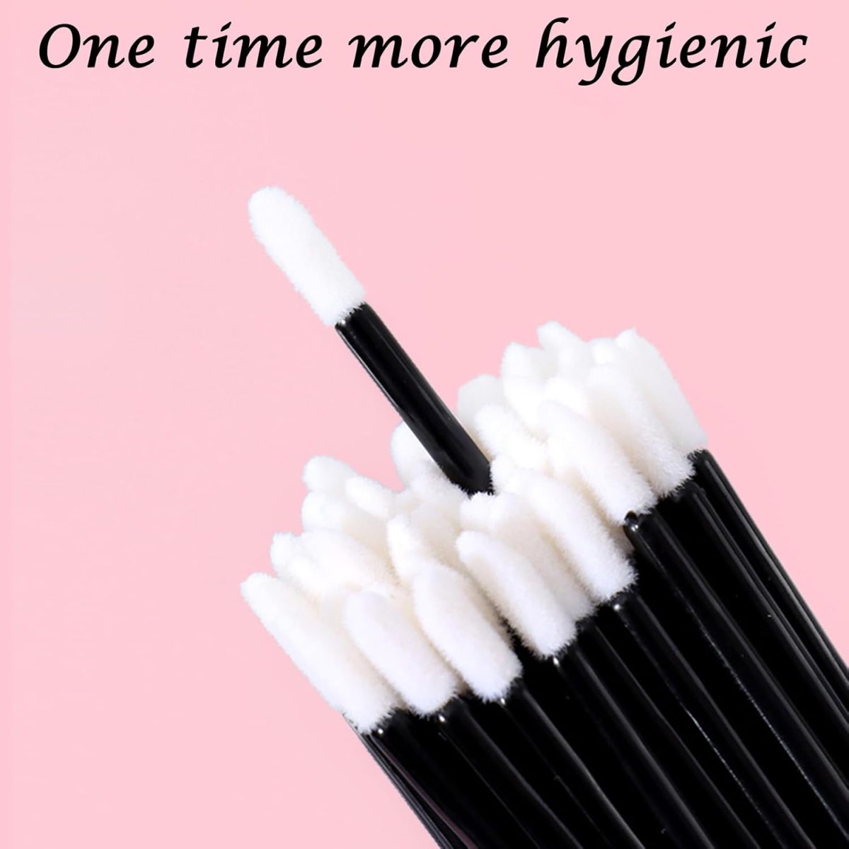 100Pcs Lipstick Brush, Makeup Brush Set, Includes 50 Hollow Black and 50 Hollow Pink Wands, Ideal for Lipstick, Lip Gloss, Eyeshadow, and Concealer Application, Travel-Friendly Makeup Applicator Kit - Image 6
